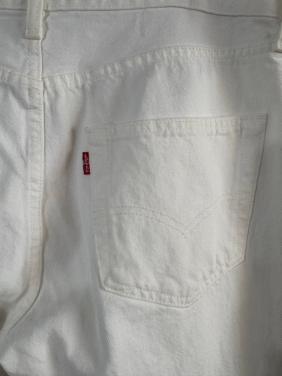 00‘s Levis 501 white denim pant. 상품이미지8