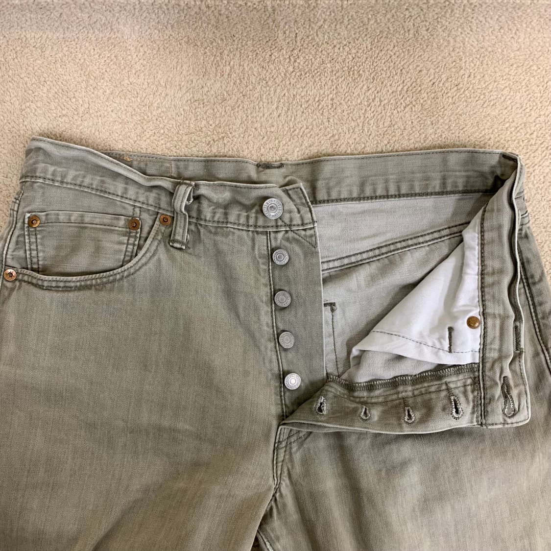 빈티지 리바이스 501 워싱 데님팬츠(32사이즈) 남자청바지  상품이미지6