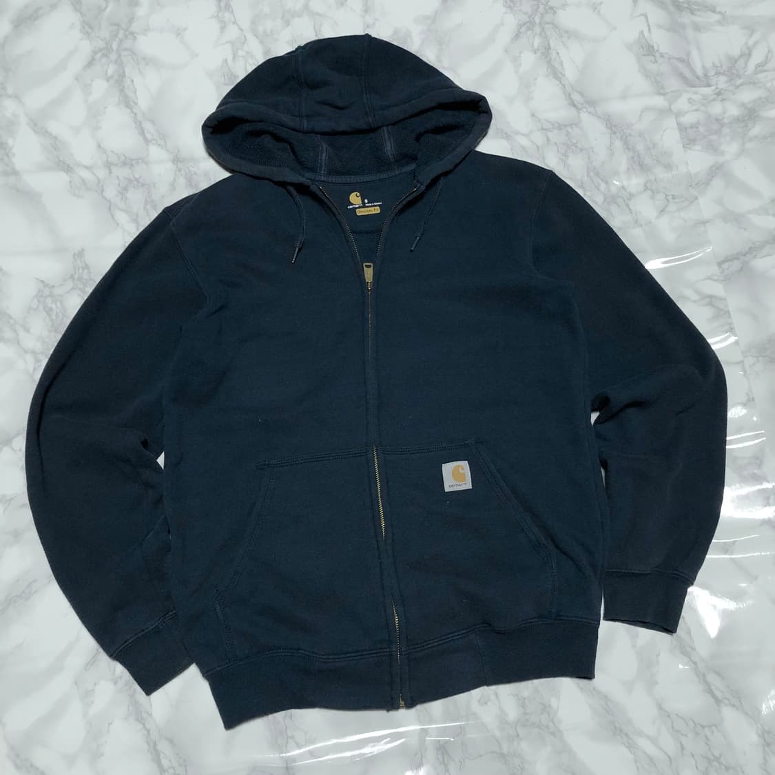 칼하트 후드집업 자켓 깔끔 네이비 상품이미지2