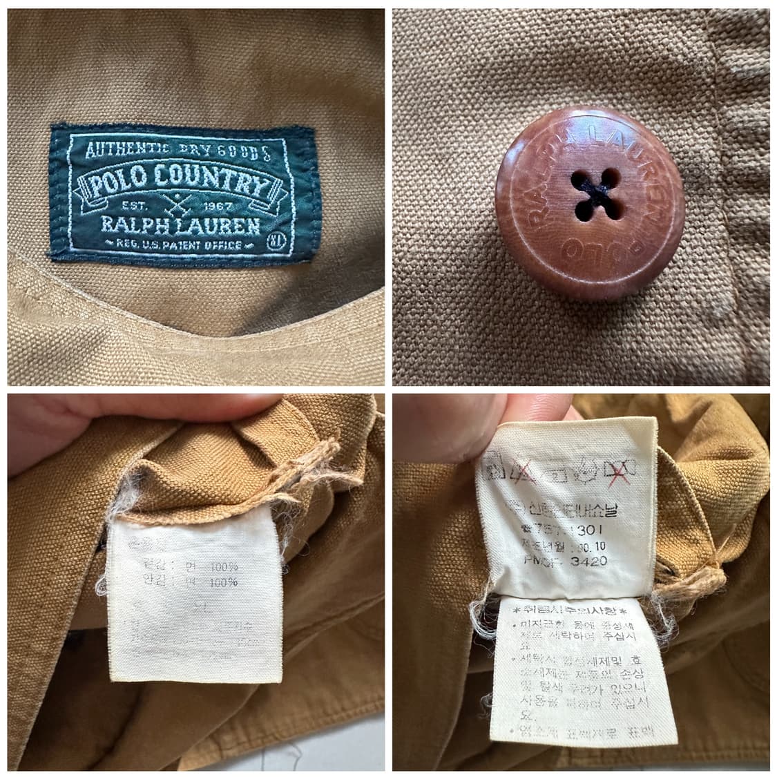 90s 폴로 컨트리 랄프 로렌 리버시블 헌팅 자켓 XL 상품이미지3