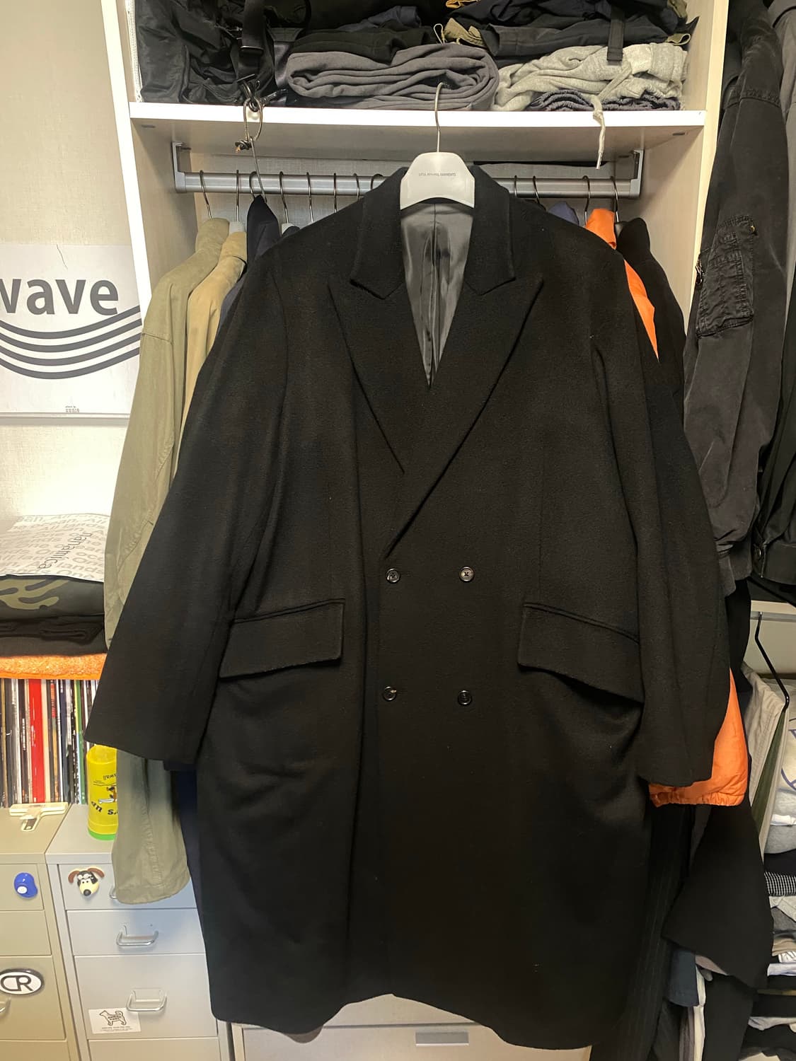 브라운야드 더블브레스트 코트 블랙 상품이미지3