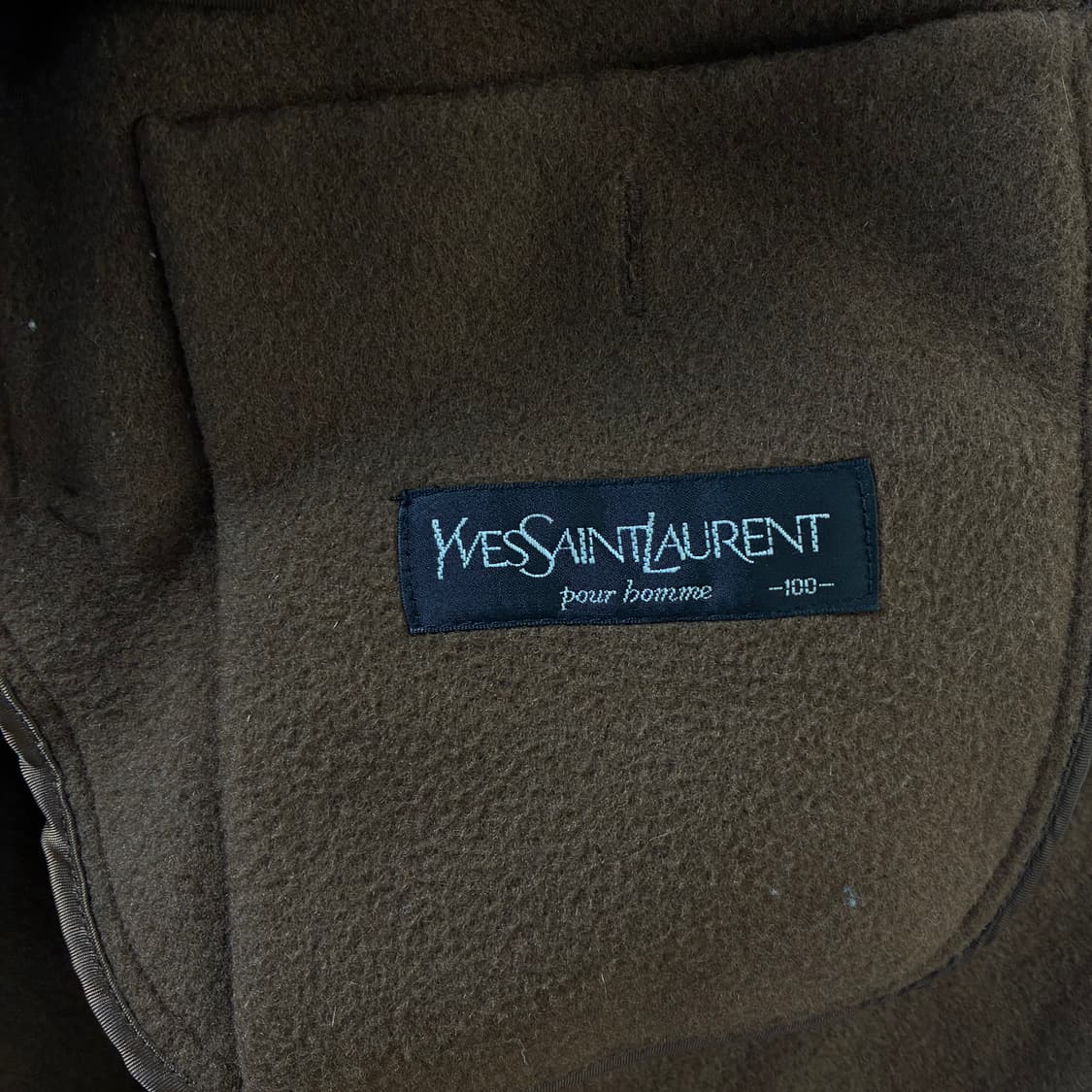 Yves Saint Laurent  입생로랑 자수로고 핸드메이드 울코트  상품이미지5