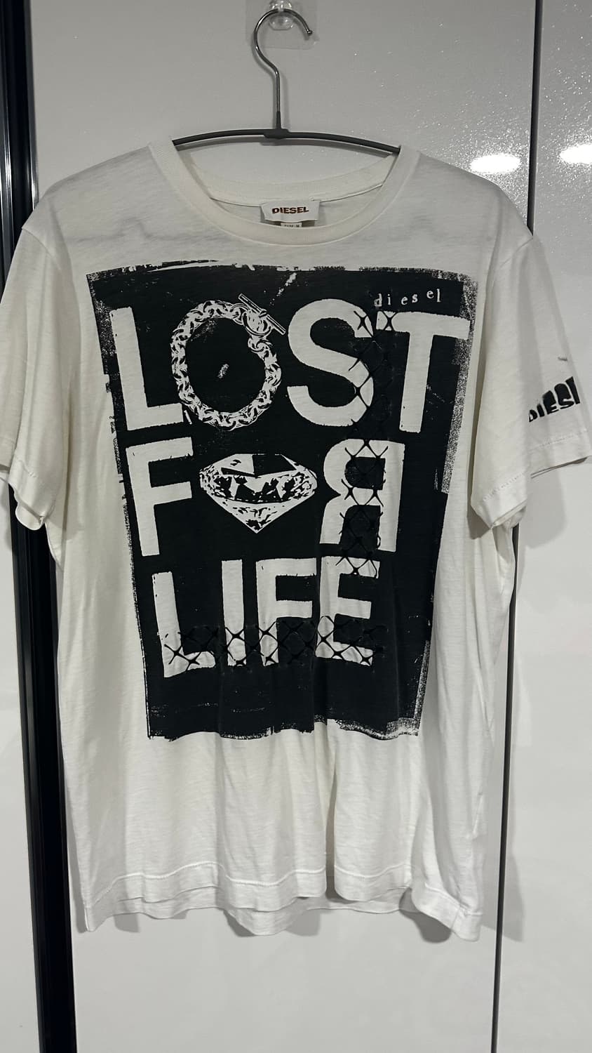 디젤 프린팅 반팔 티셔츠 M 상품이미지1