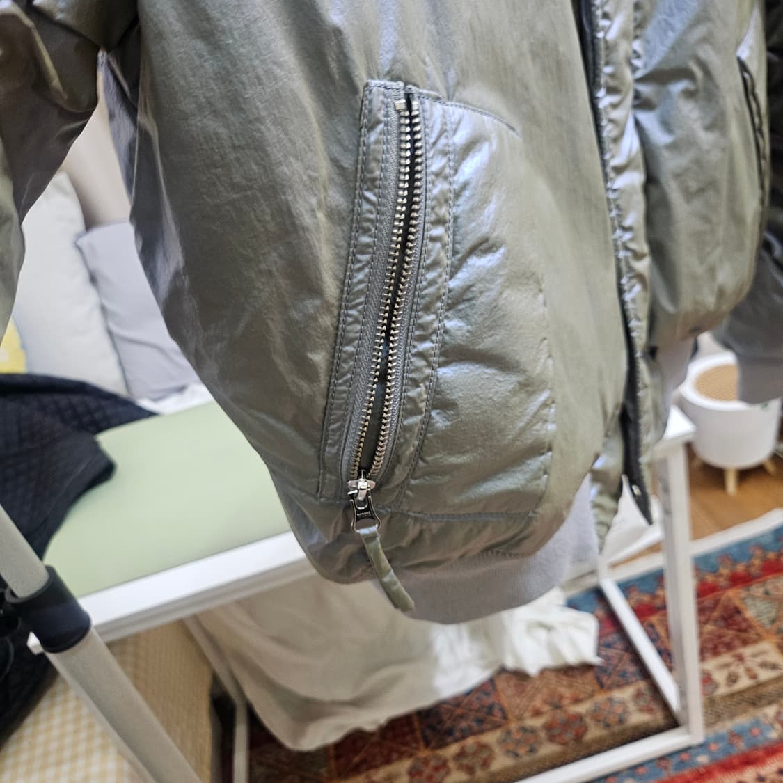 032c 유니크한 컬러 봄버 자켓 / 항공 점퍼 상품이미지6