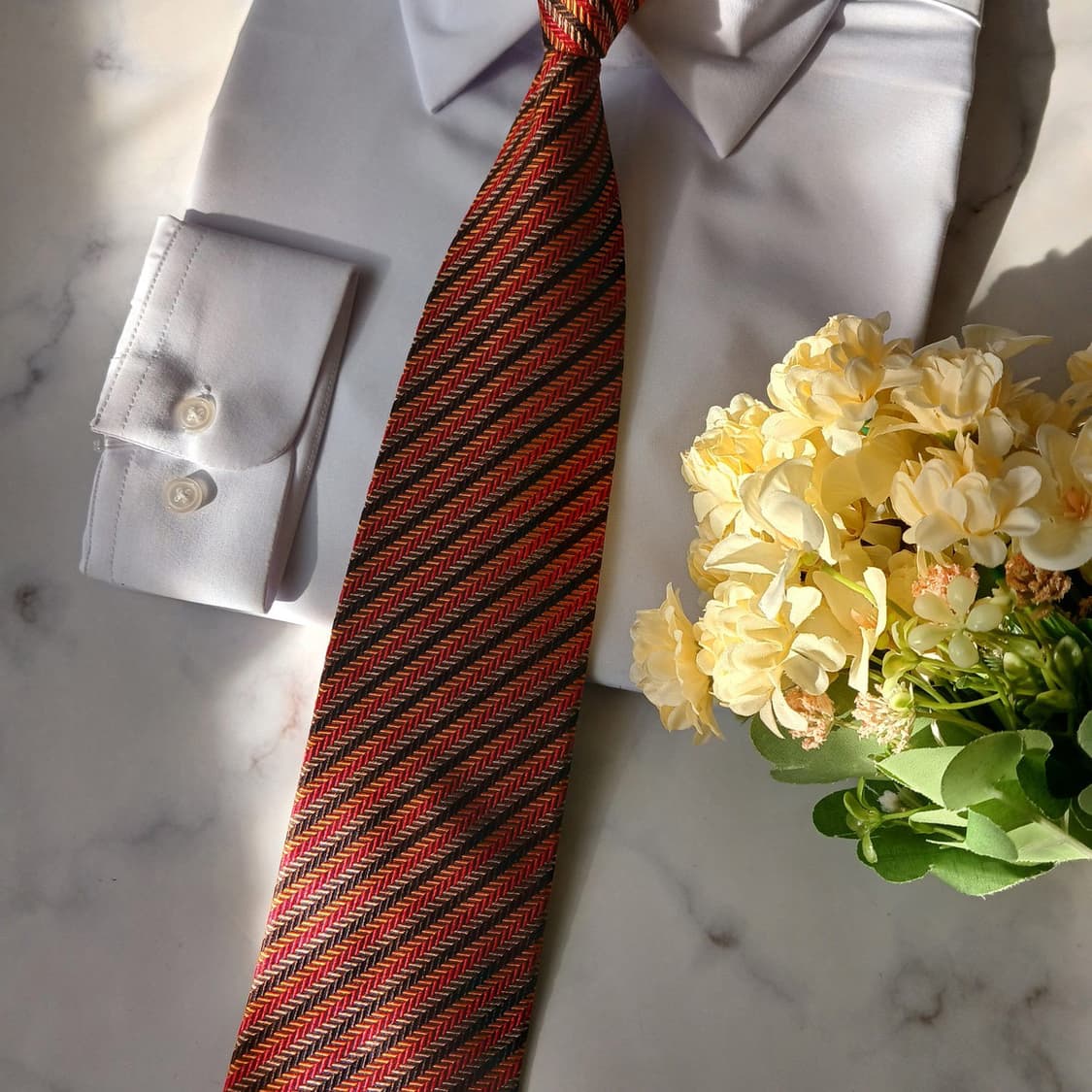 미쏘니 실크 헤링본 스트라이프 넥타이 9.2cm A+등급 A19420
 상품이미지6