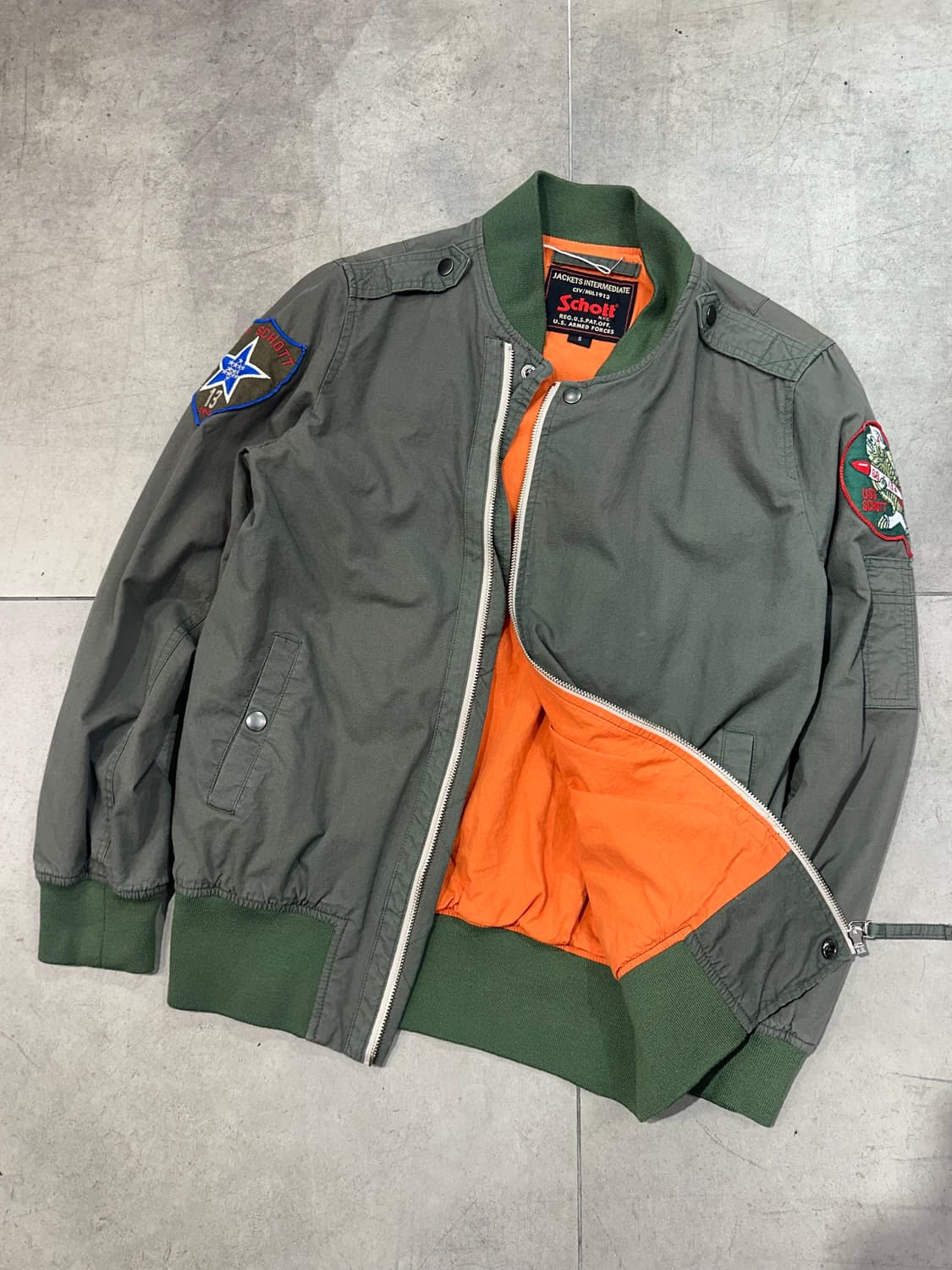 쇼트 Ma-1 schott 점퍼 자켓 상품이미지1