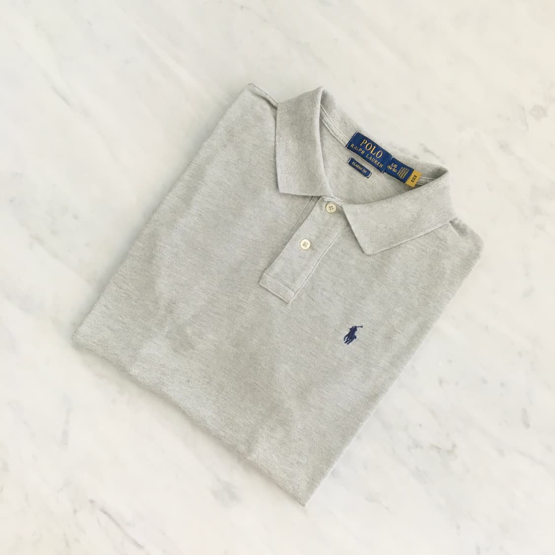 그레이 반팔 피케 카라티 여성 55 66 사이즈 상품이미지1