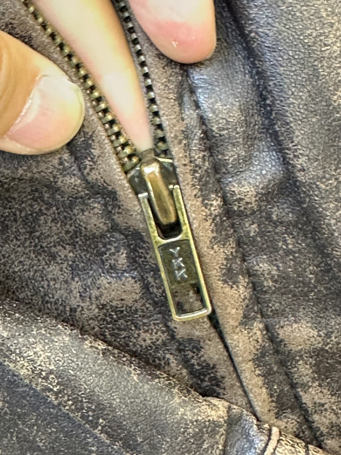 캐쥬얼 레더 페이디드 레더 집업 자켓 상품이미지4