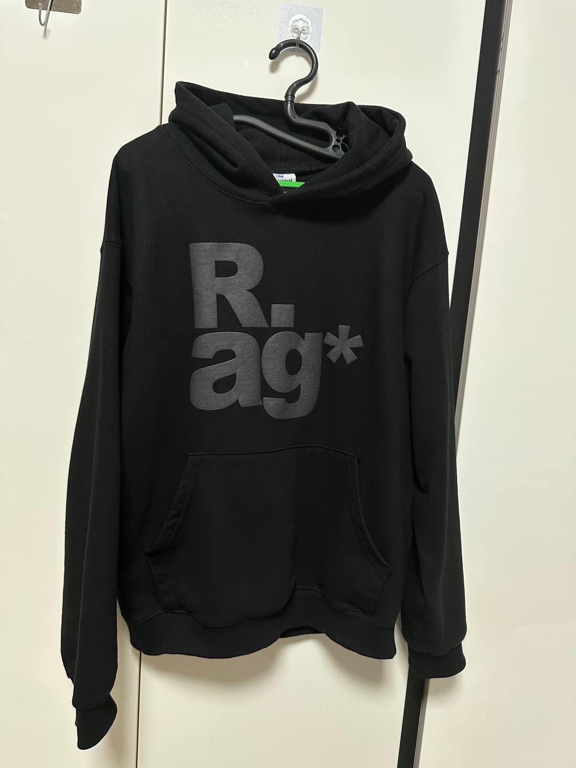 (새상품) 더콜디스트모먼트 Rag* 블랙 후드티 M 상품이미지1