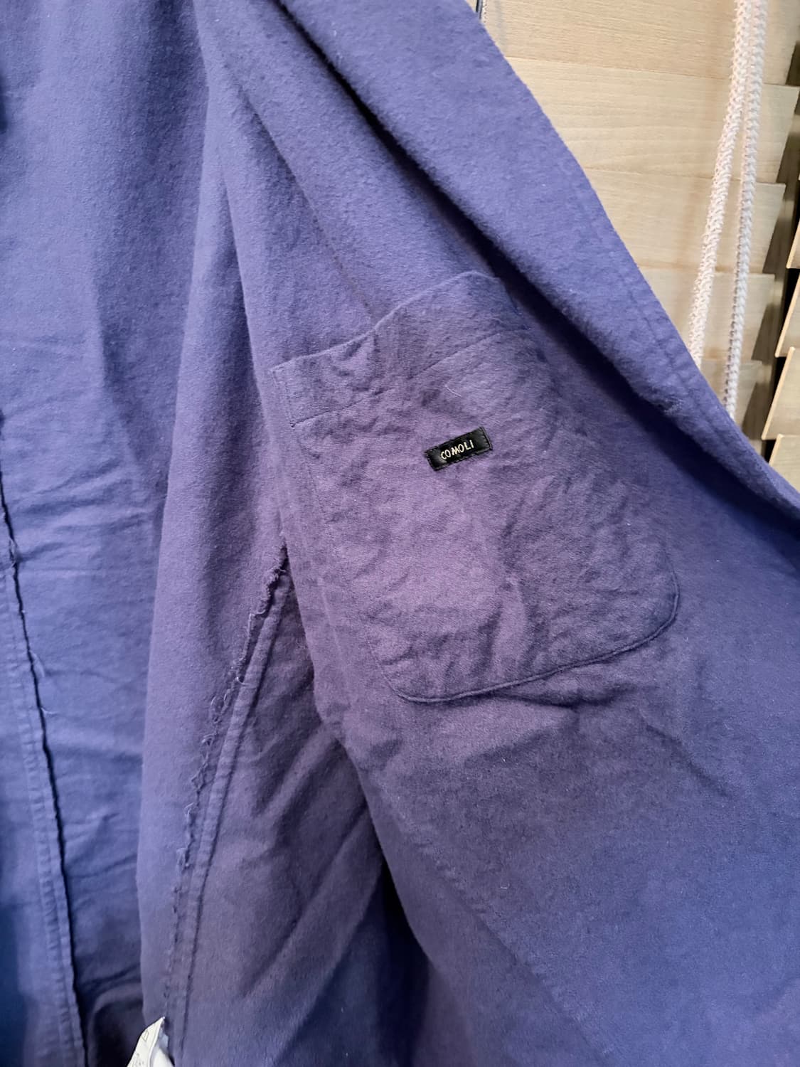[2] 코모리 25aw 코튼 플란넬 자켓 로얄 블루 상품이미지5