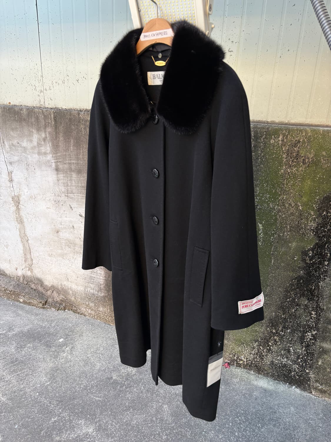 발망 캐시미어 코트 (밍크 카라) 상품이미지5