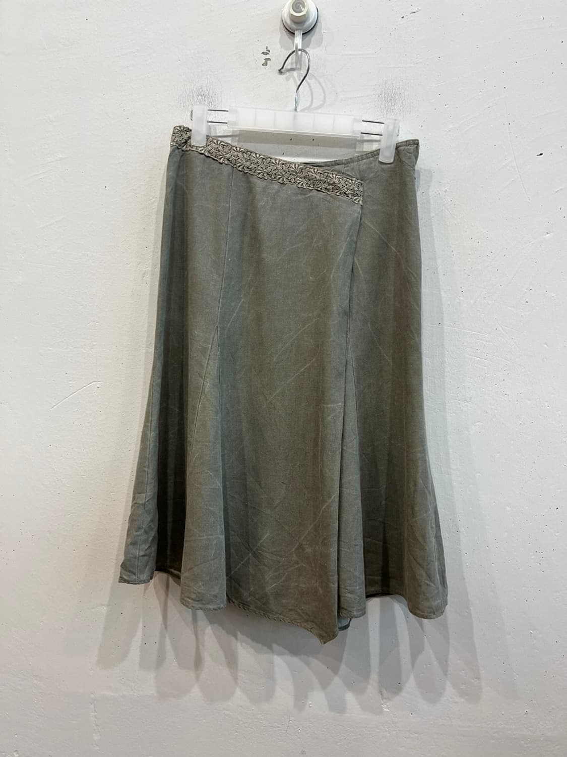HANIEL 린넨 랩 스커트 치마 Made in JAPAN  상품이미지1