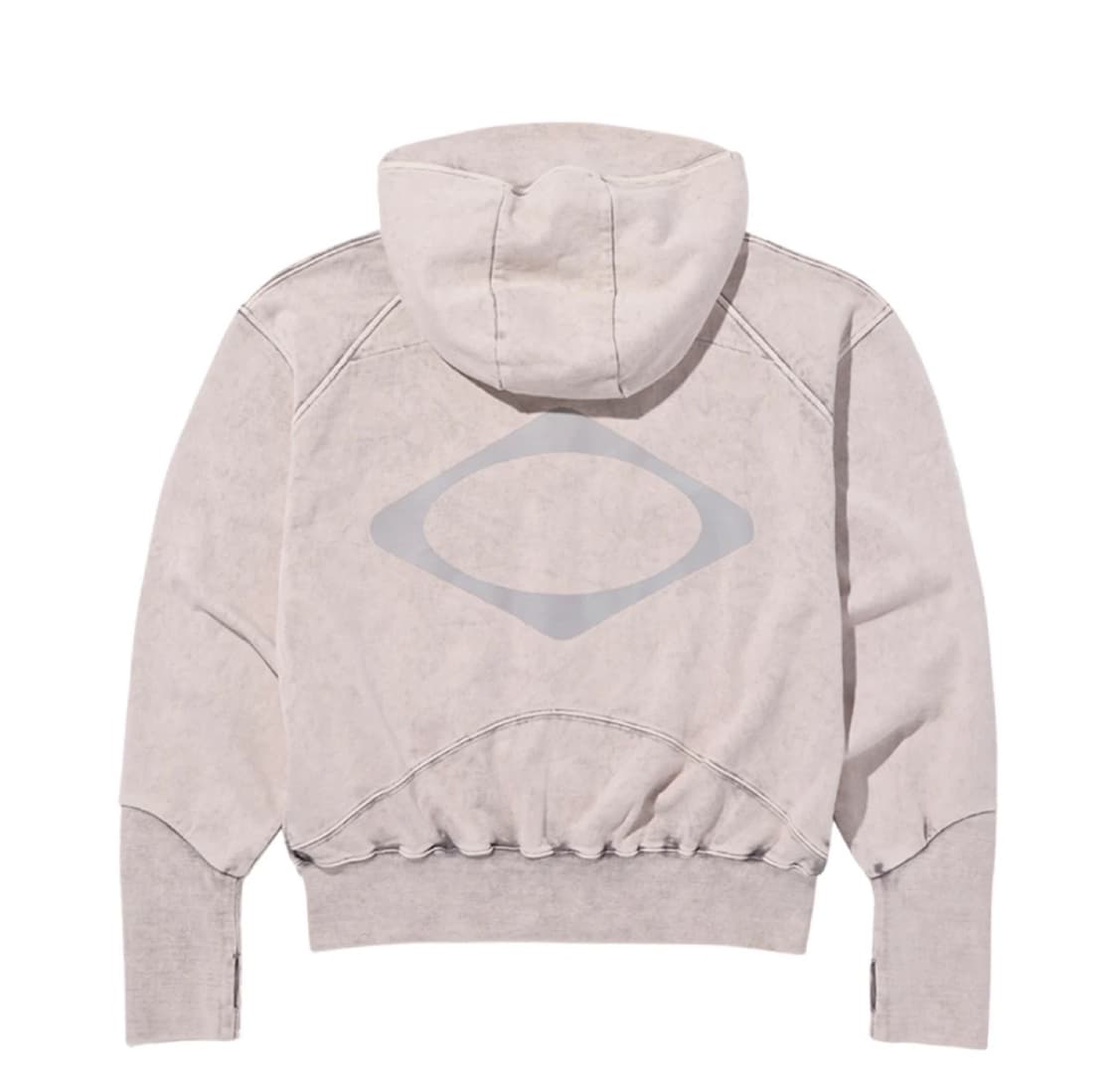 미스치프 후드집업 빅 포켓 후드 블리치드 핑크 그레이 상품이미지2