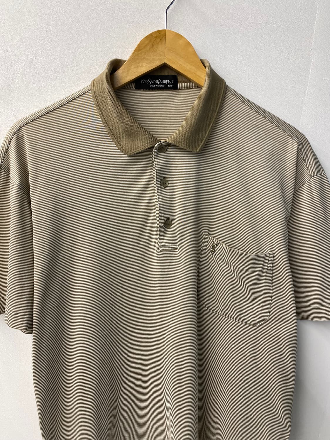 [100] 90s YSL 입생로랑 스트라이프 반팔 카라 티셔츠 상품이미지2