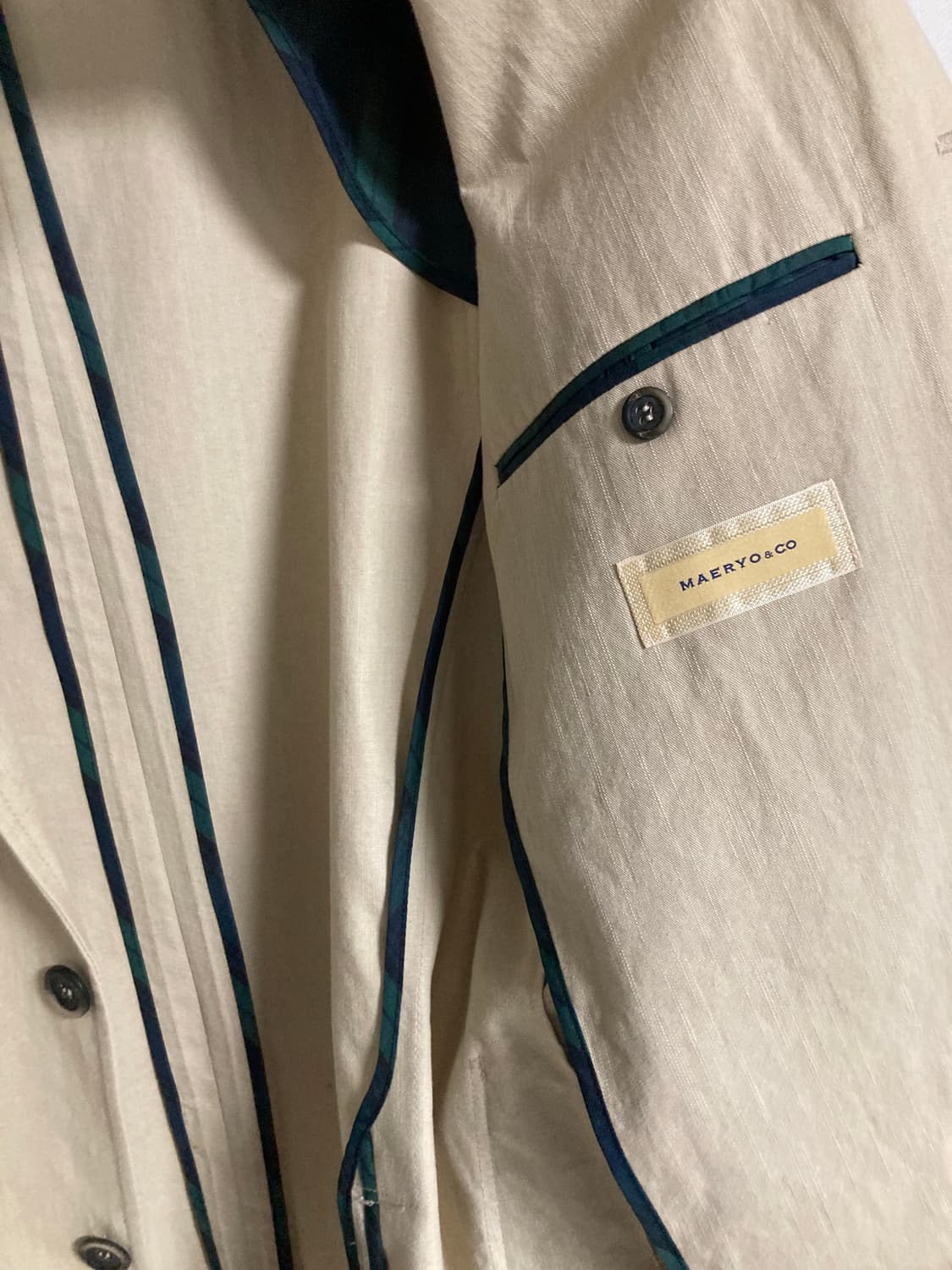 매료 maeryo 베이지 테일러자켓 105 상품이미지2