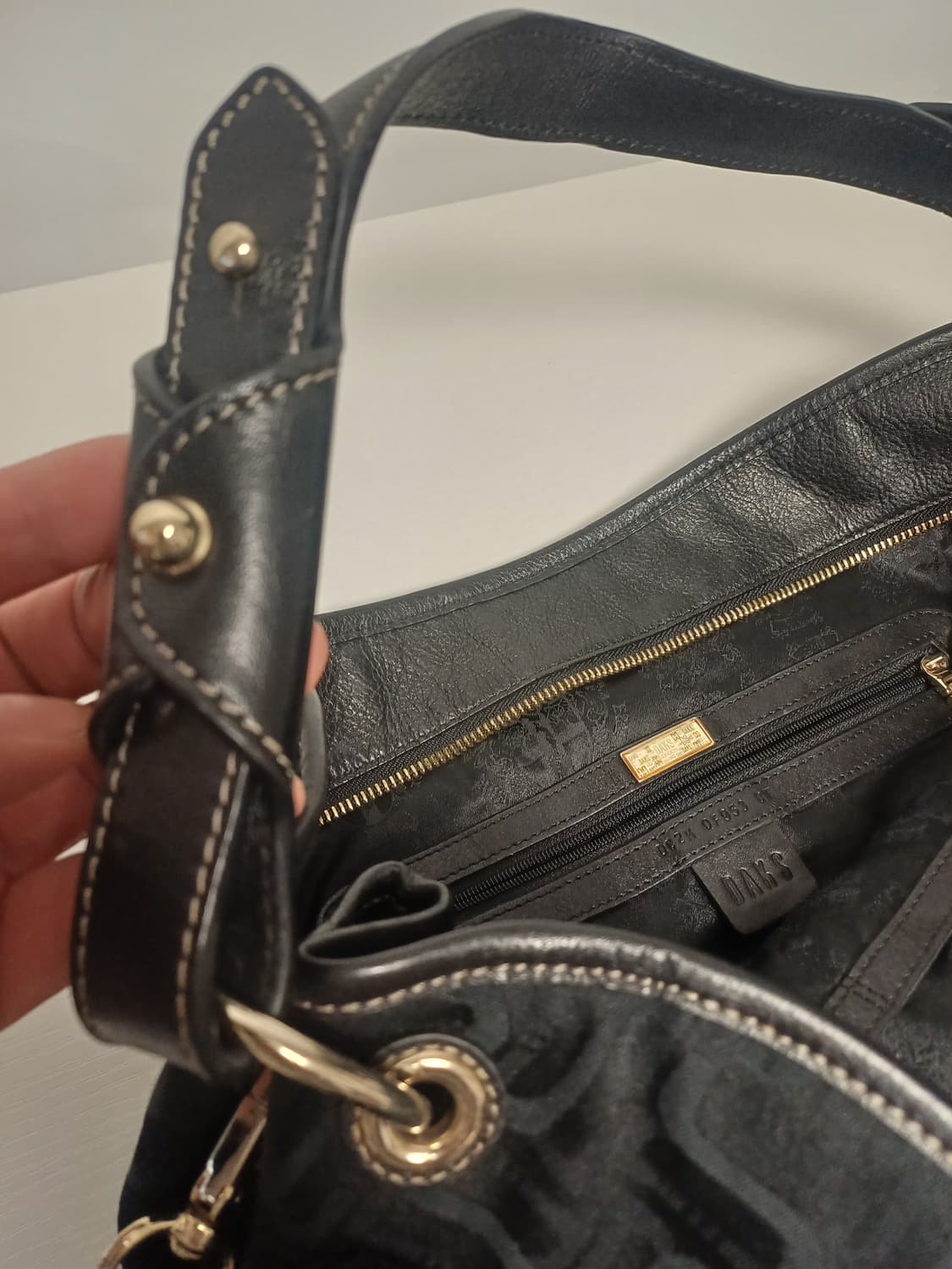 DAKS 닥스 클래식 DD로고 자카드 호보백 (DC2H 0F953)  상품이미지6