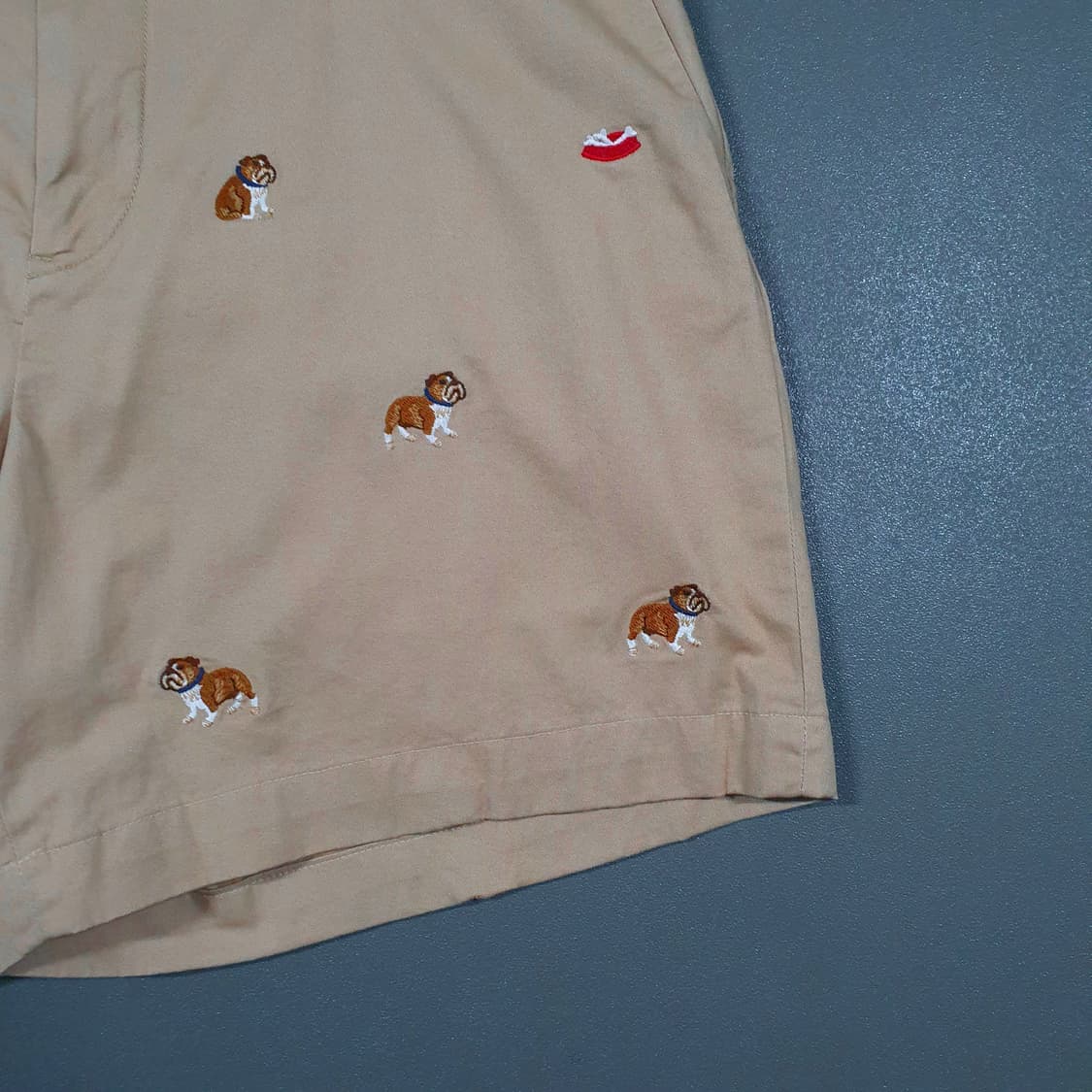 32인치) 폴로 랄프로렌 불독 엠브로이드 하프 치노 팬츠 반바지 베이지 상품이미지3