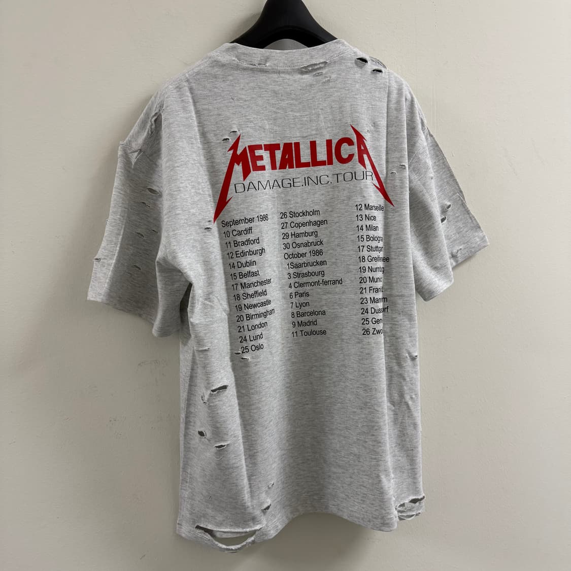 Vintage metallica destroyed short t 상품이미지8