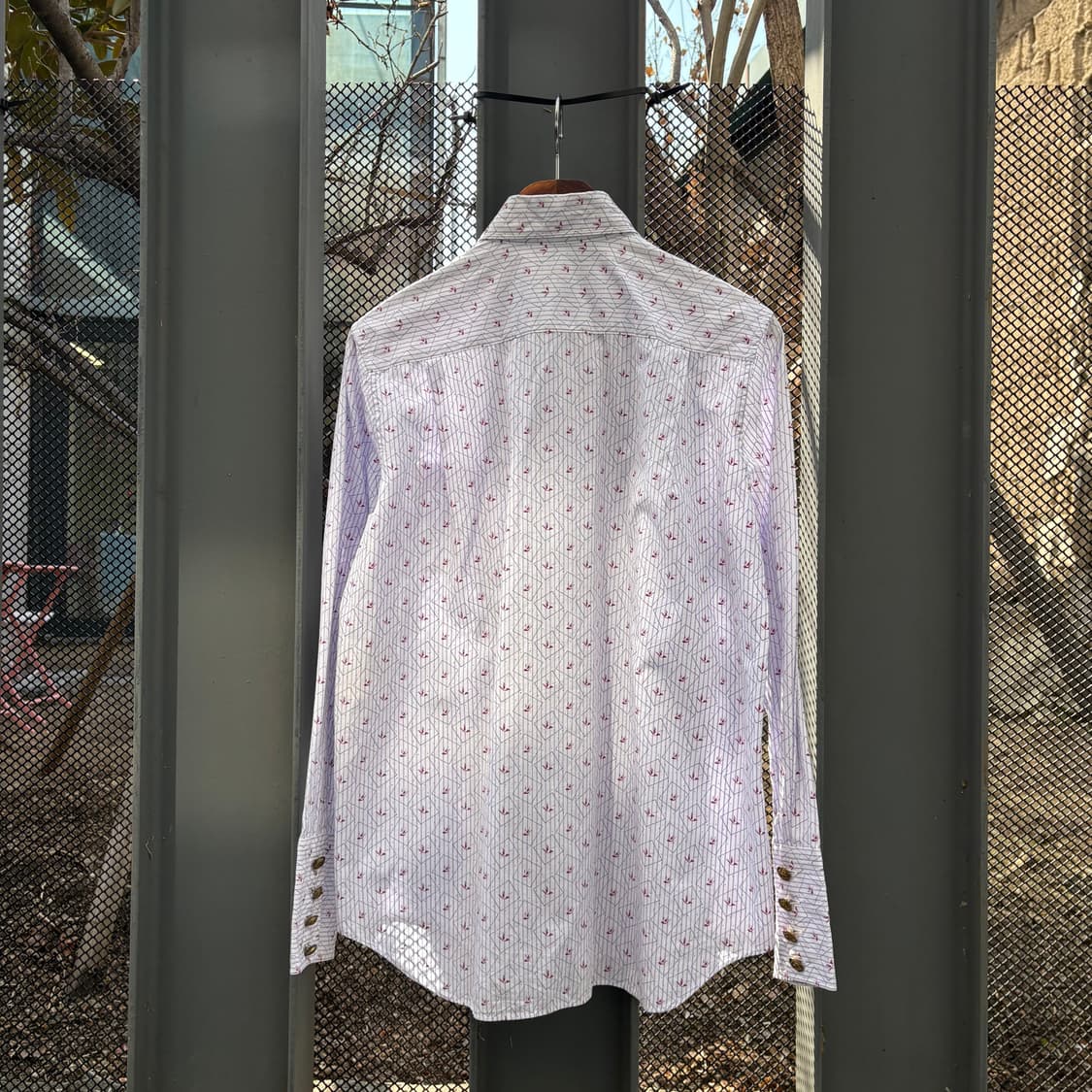 꼼데가르송 트리콧 새 패턴 앤틱 골드 버튼 셔츠 상품이미지4