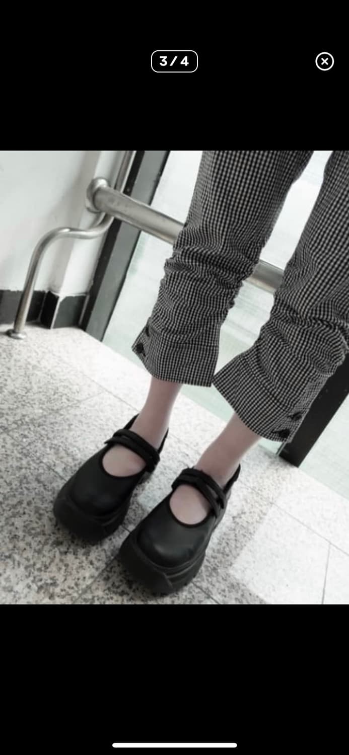 Check capri button pants 상품이미지2