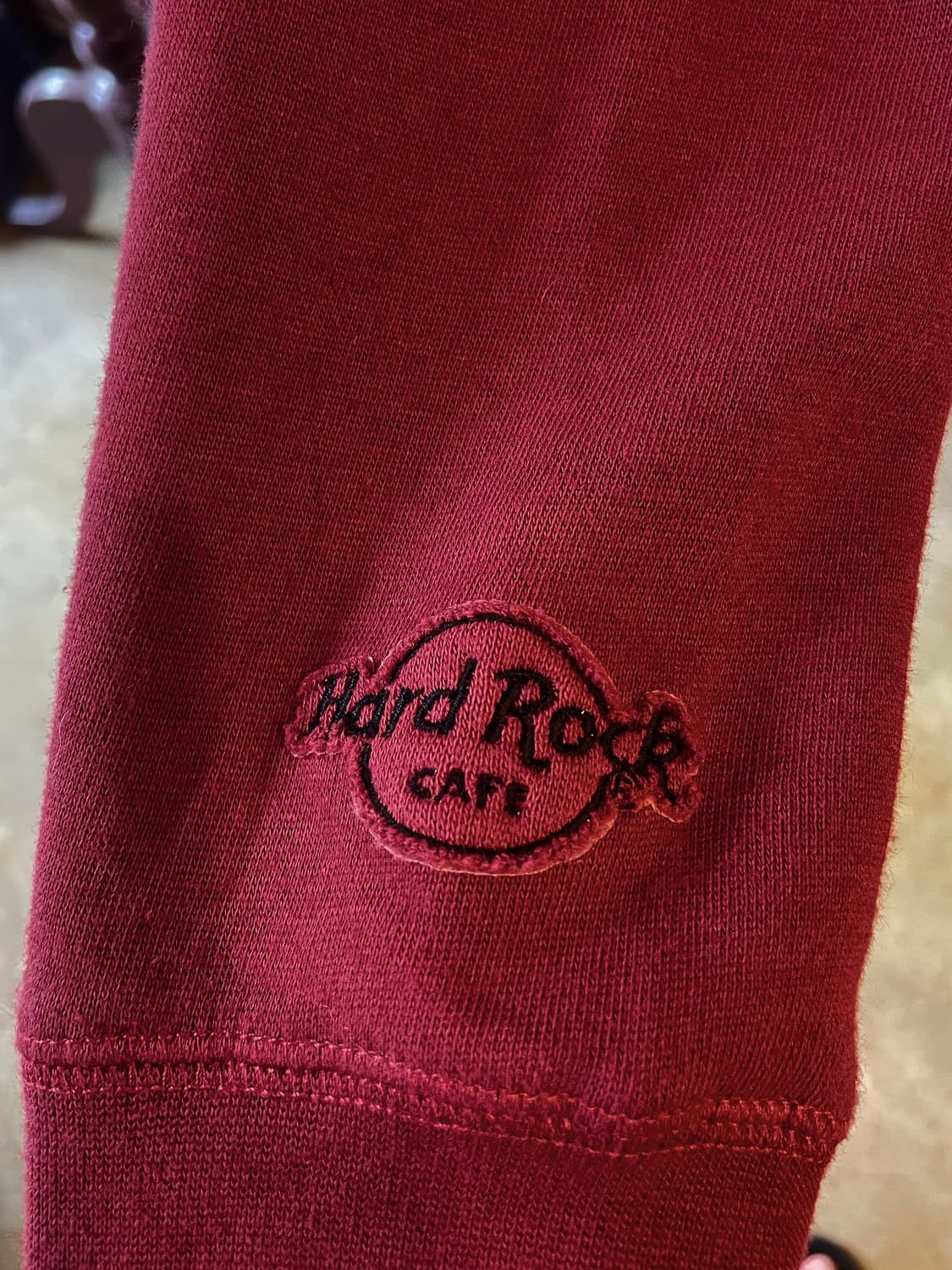 hard rock 하드락 하트 자수 날개 버건디 후드집업 상품이미지5