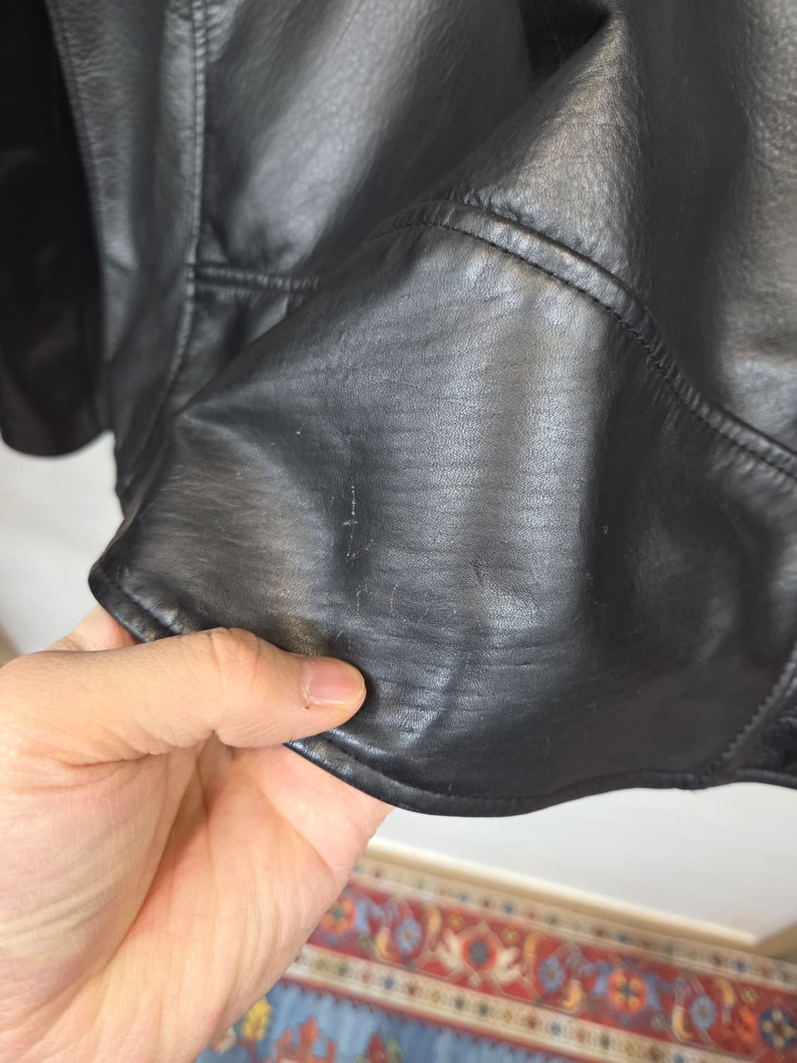 인사일런스 싱글 라이더 소가죽 자켓 L 상품이미지7