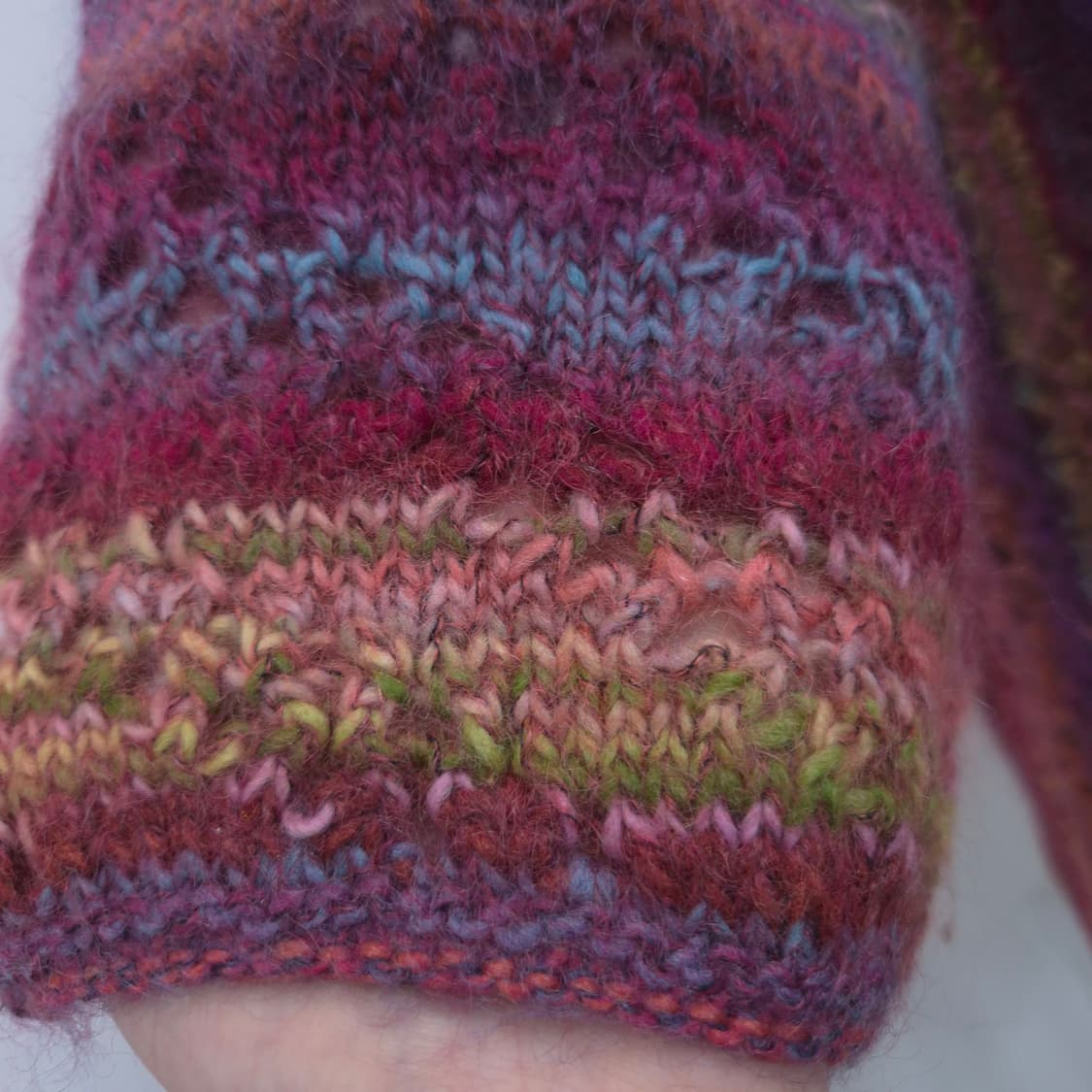 모헤어 멀티컬러 뜨개 롱니트 상품이미지7