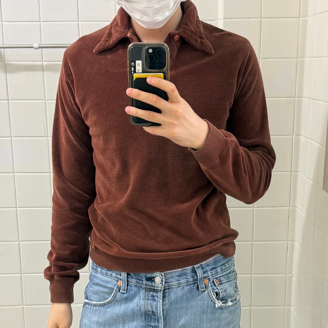 70s 벨벳 디스코 셔츠 상품이미지3