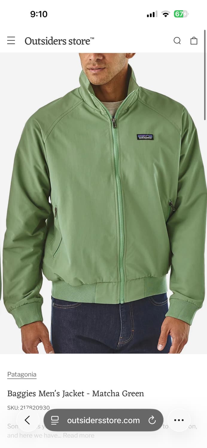 Patagonia Baggies Jacket Matcha Green  상품이미지4