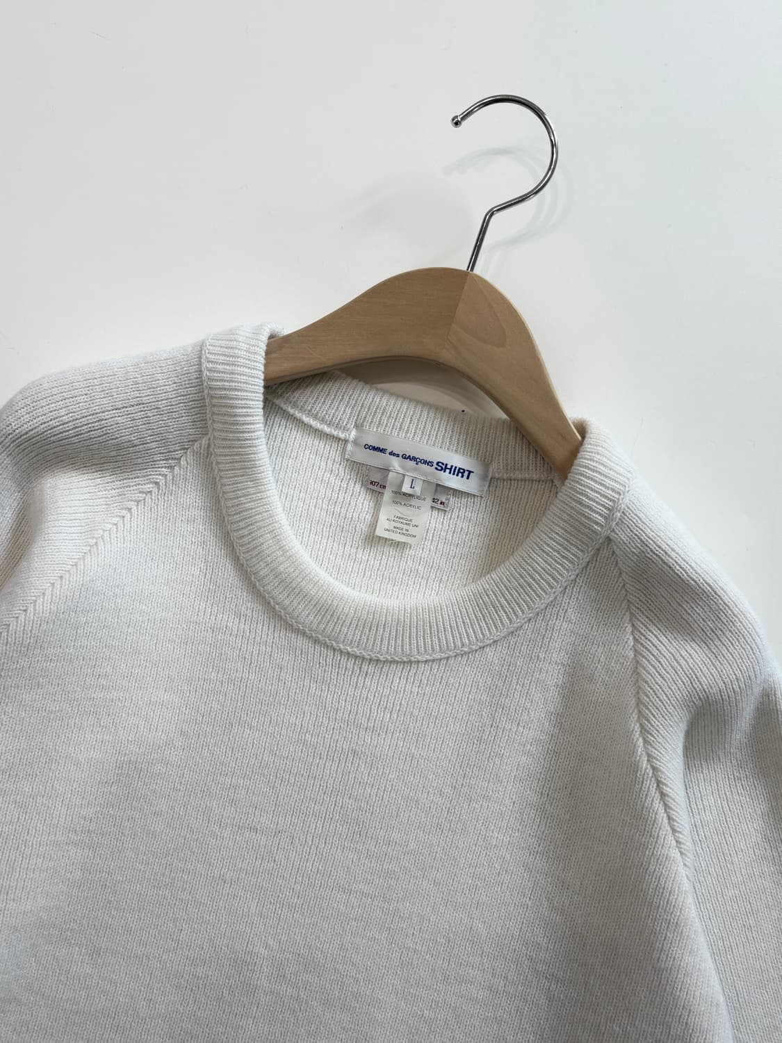 Comme des Garcons 꼼데가르송 아이보리 레터링 니트 상품이미지5