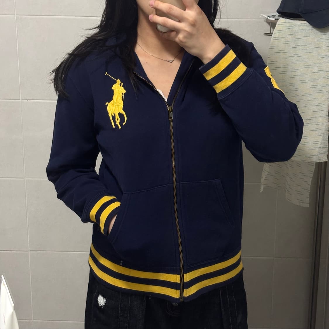 대대대장)폴로 황금🏅빅포니 넘버 3 후드집업 M 상품이미지4