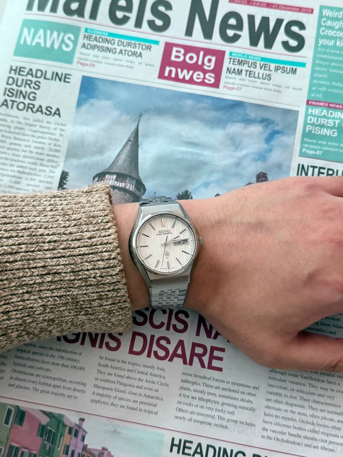 Seiko 세이코  King Quartz 핀스트라이프 데이-데이트 상품이미지8