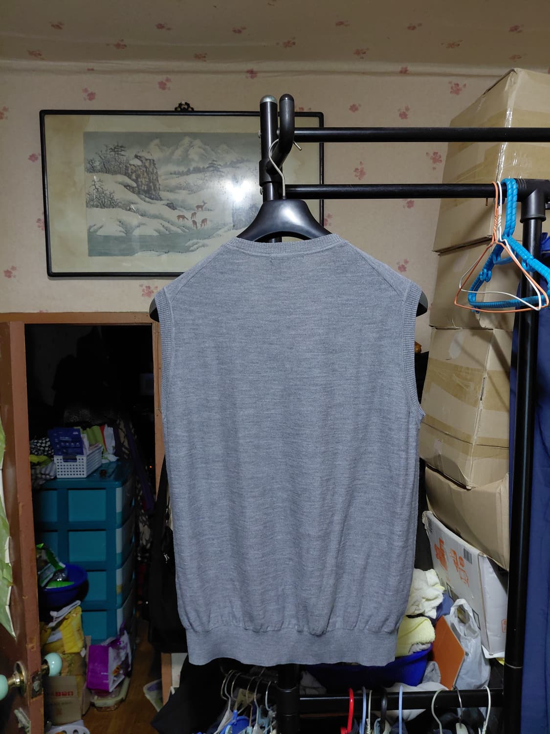 [일꼬르소]울 버튼 니트 베스트 100~슬림105사이즈 상품이미지2