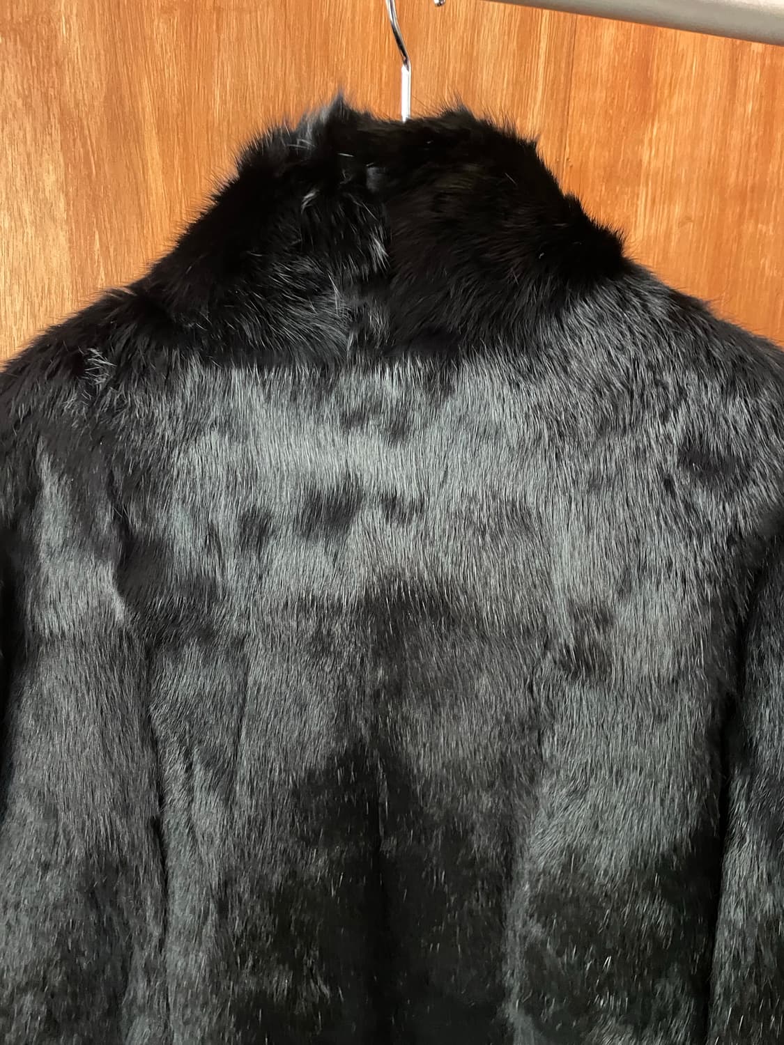 Black rabbit fur long coat 상품이미지7