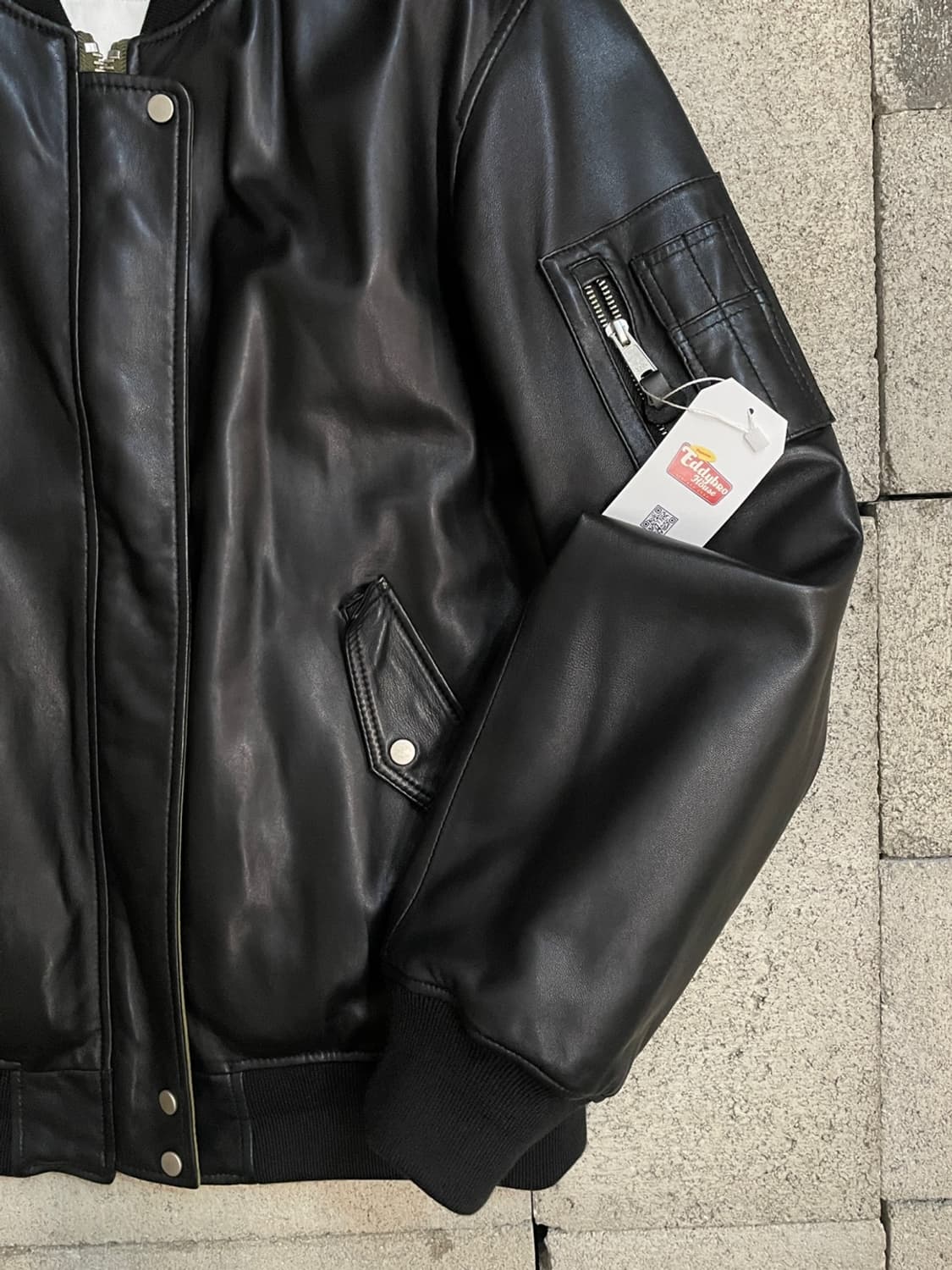 프론트로우 x 인스턴트펑크 리버시블 Ma-1 가죽 자켓 상품이미지5