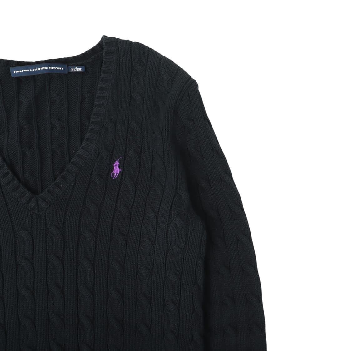 폴로 랄프로렌 다크네이비 케이블 브이넥 니트 스웨터 상품이미지3