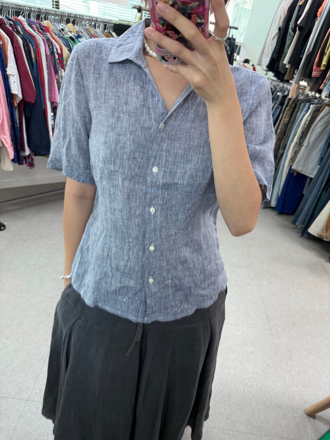Italy linen blouse 린넨 블라우스 상품이미지7