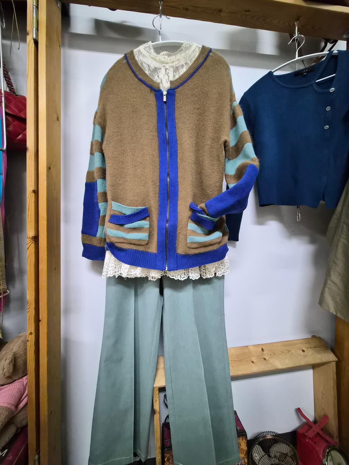 enc 캐시미어집업니트.듀엘 민트팬츠 상품이미지1