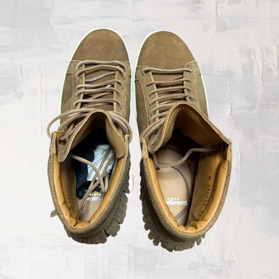 (새상품,44사이즈)생로랑 14FW SL/18H 프린지 하이탑 스니커즈 상품이미지2