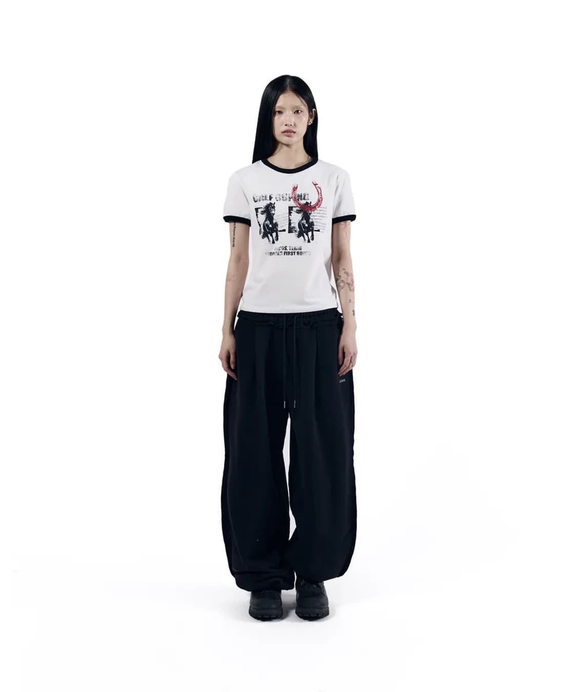 아캄 Side Damaged Sweatpants (Black) 상품이미지2
