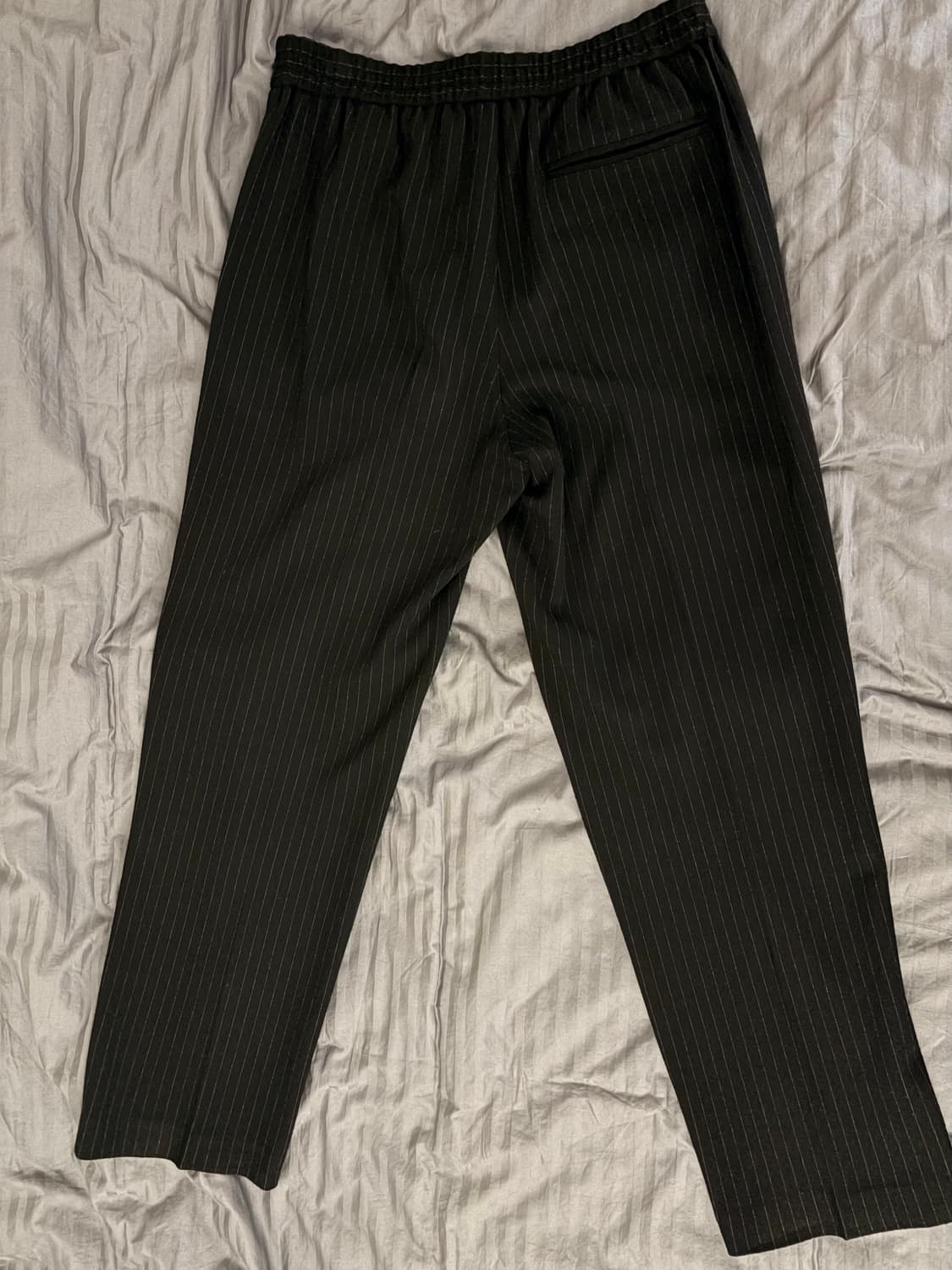 COS 코스 스트라이프 울팬츠 블랙 M 상품이미지3