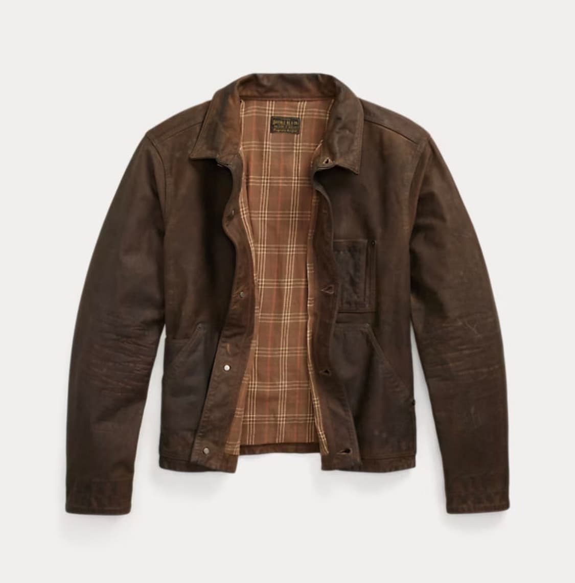 RRL 25fw 오일레더 트러커 L사이즈 상품이미지6