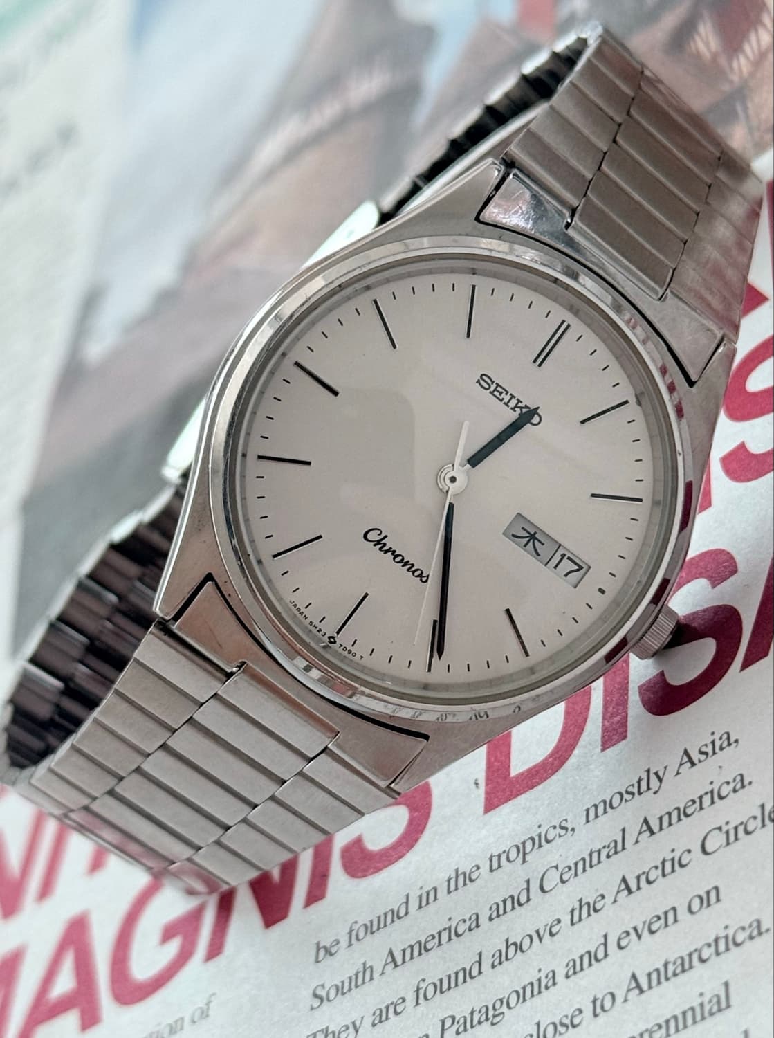 Seiko 세이코 쿼츠 Chronos Day-Date 1987 상품이미지4