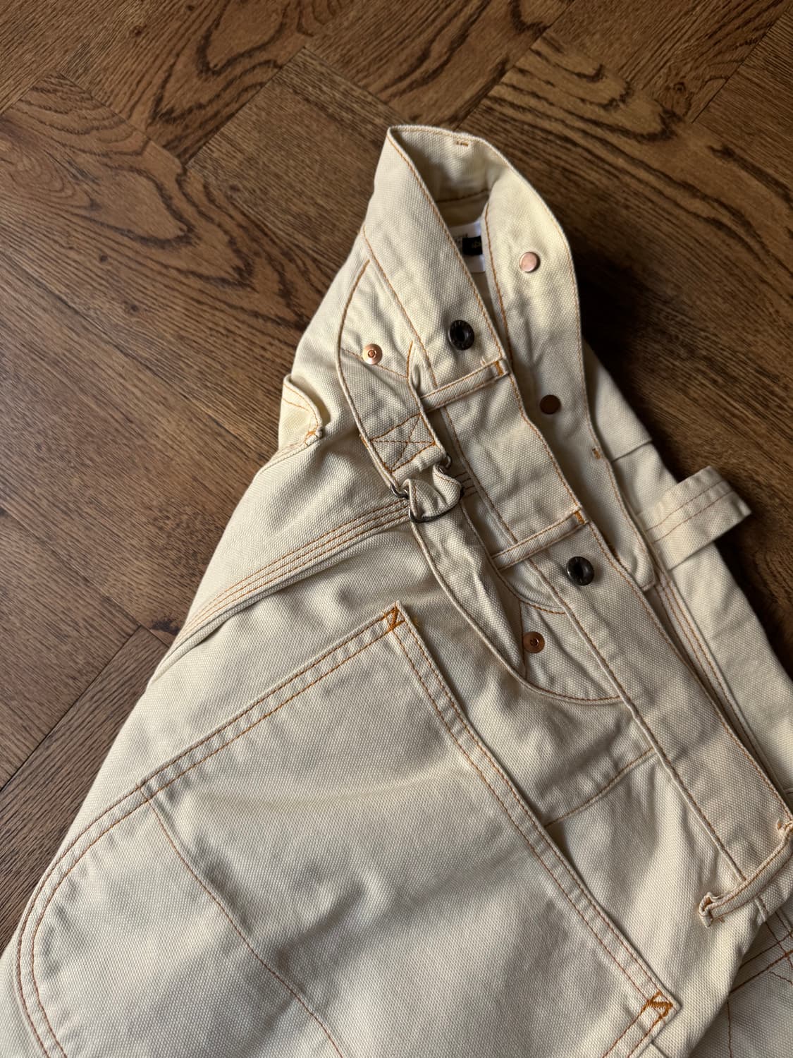 [34]KAPITAL 캐피탈 씬 캔버스 키나리 럼버 팬츠 상품이미지4