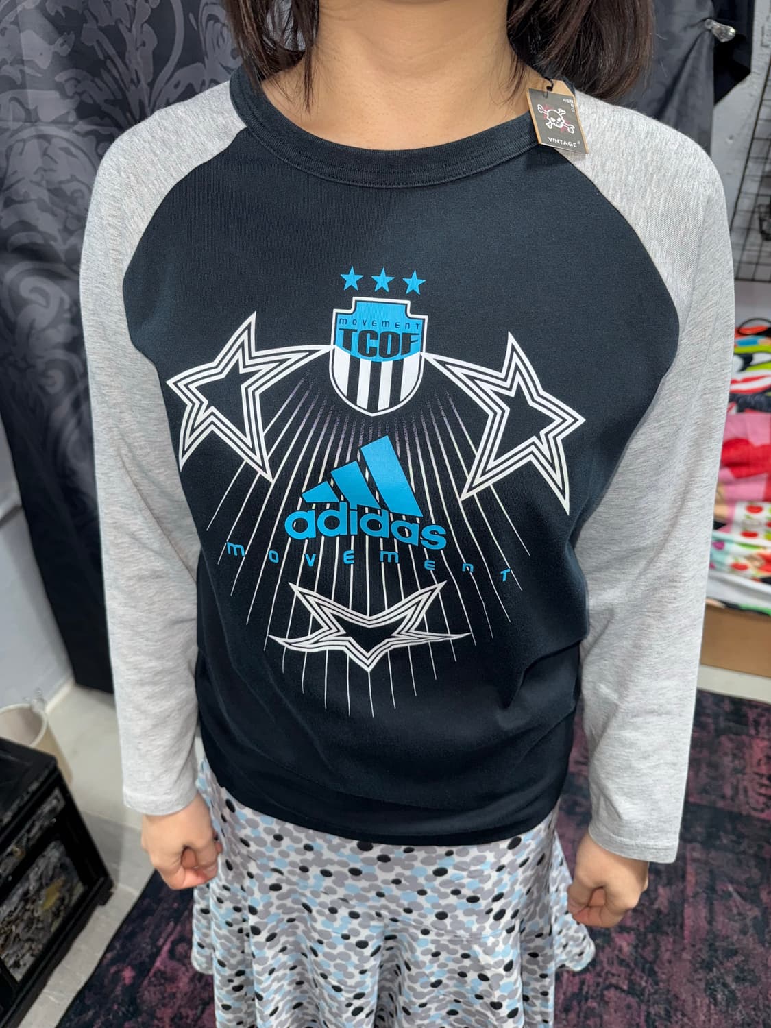 ADIDAS 스타 로고 래글런 탑 상품이미지5