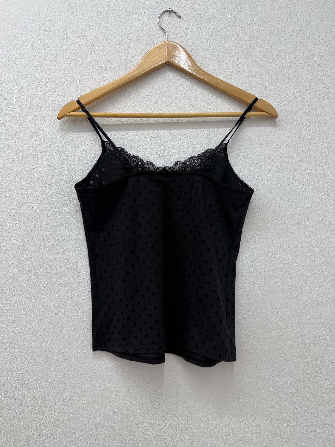 빈티지 유니클로 블랙 레이스 도트 시스루 슬리브리스 상품이미지6