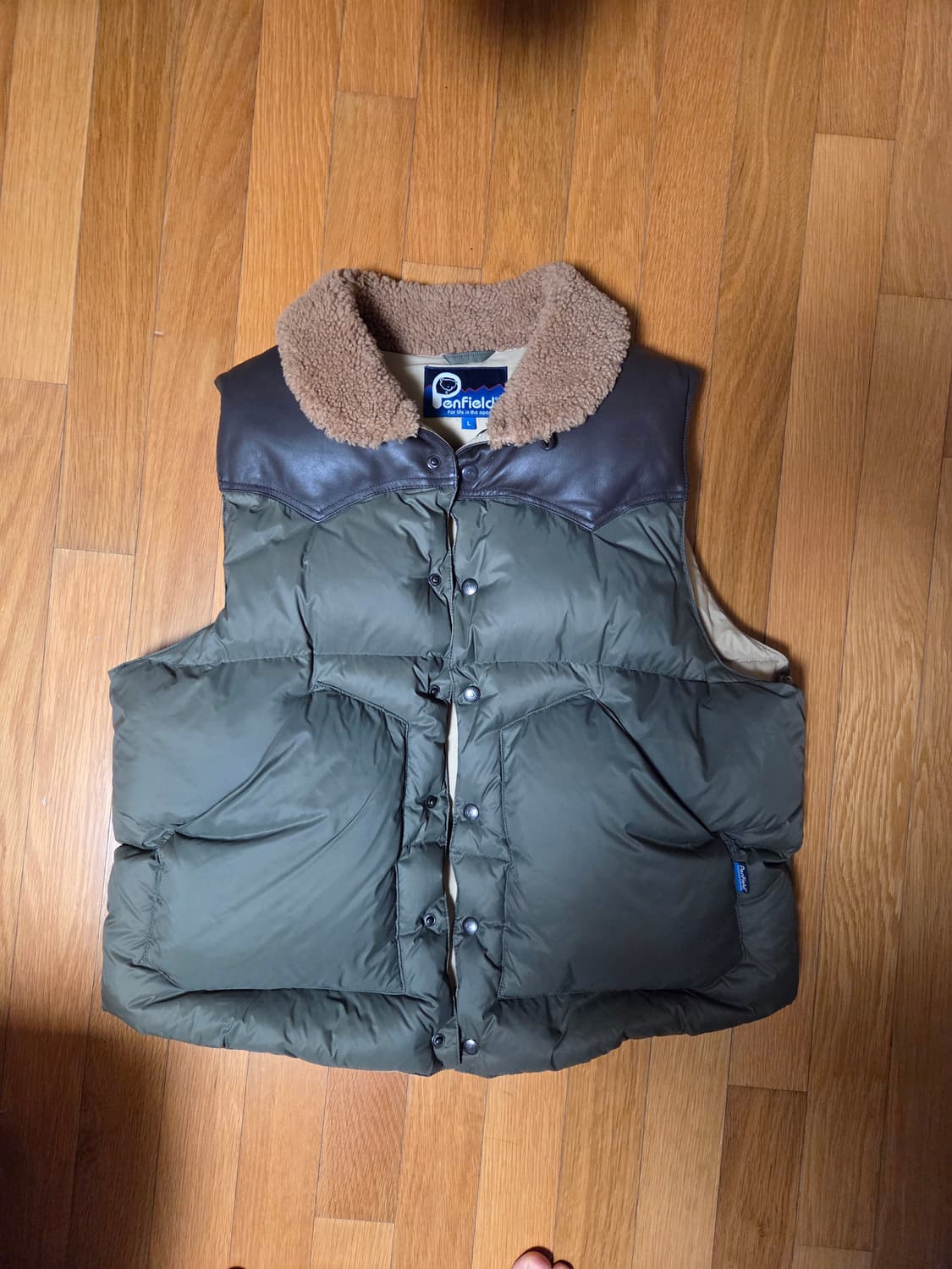 펜필드 락울 패딩 조끼 L 올리브, 아메카지 상품이미지1