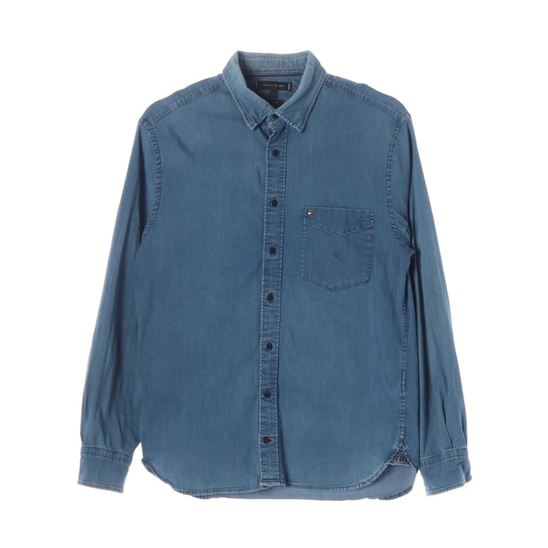 타미힐피거 플래그 로고 인디고 데님 셔츠 S 상품이미지1
