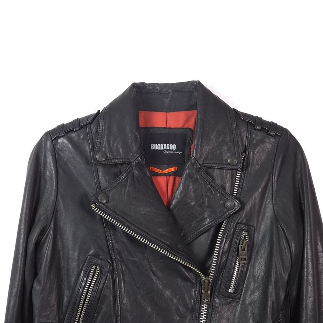 버커루 오리지널 빈티지 리얼 양가죽 라이더 자켓 XS 상품이미지3