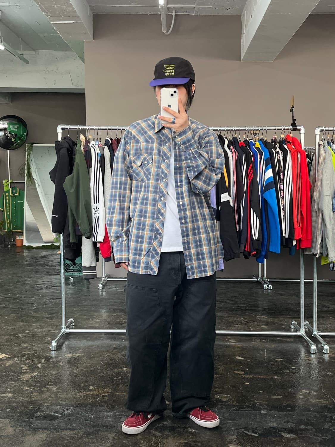 랭글러 웨스턴 체크 셔츠 상품이미지2